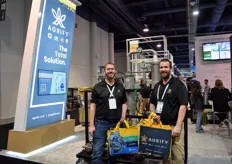 We were lucky to be able to take a quick photo with some Agrify team members, as they had a very popular and busy booth. Here are Brian McEntee and Jason Hintz with the Agrify bags they were handing out to visitors